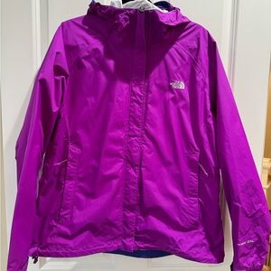 The North Face Purple Hyvent 2.5L Hooded Windbreaker Rain Jacket Women's XL